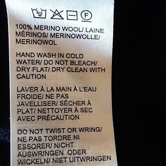 Black Brown 1826  Men's Navy Blue Mock Neck 100% Merino Wool Sweater Size XL - Picture 14 of 15